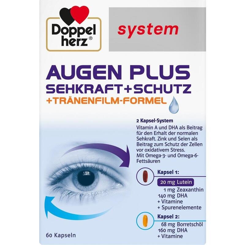 DOPPELHERZ Augen plus Sehkraft+Schutz system Kaps.