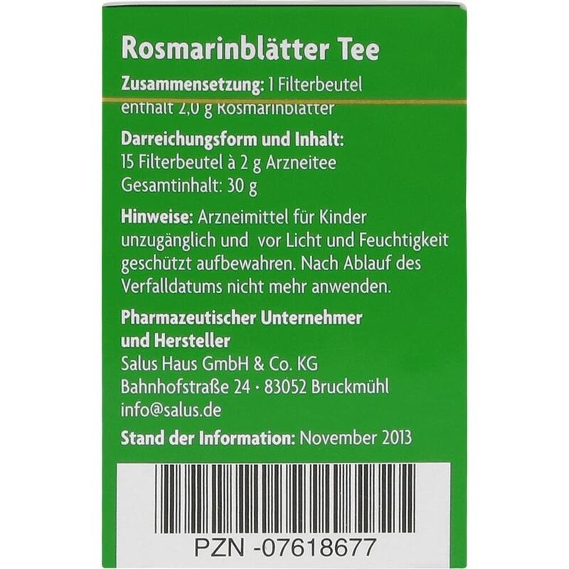 ROSMARINBLÄTTER Arzneitee Rosmarini folium Salus