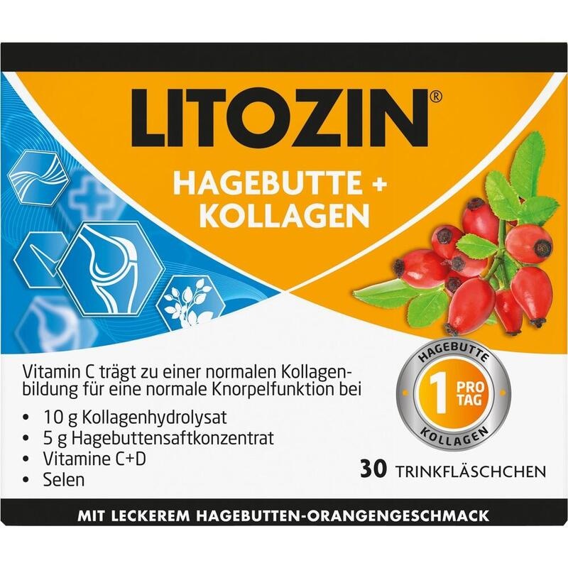 LITOZIN Hagebutte+Kollagen Trinkfläschchen