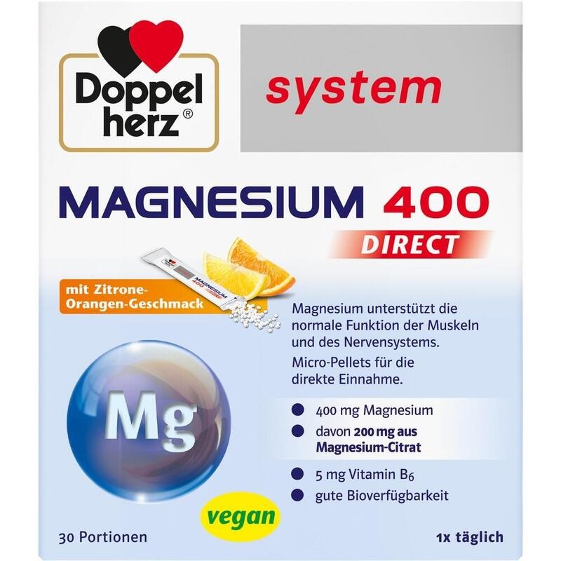 DOPPELHERZ Magnesium 400 DIRECT system Pellets