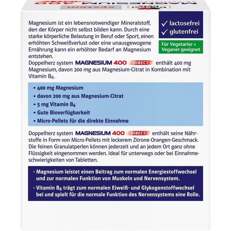 DOPPELHERZ Magnesium 400 DIRECT system Pellets