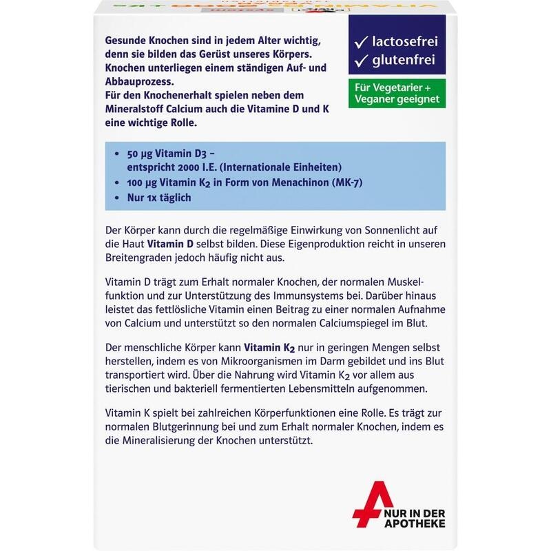 DOPPELHERZ Vitamin D3 2000+K2 system Tabletten