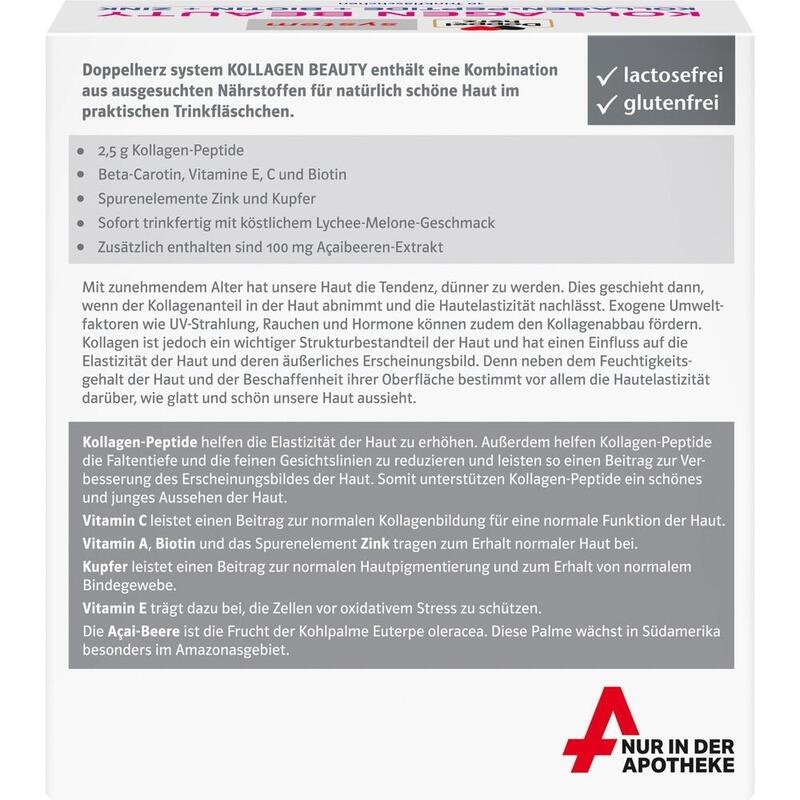 DOPPELHERZ Kollagen Beauty system Trinkfläschchen