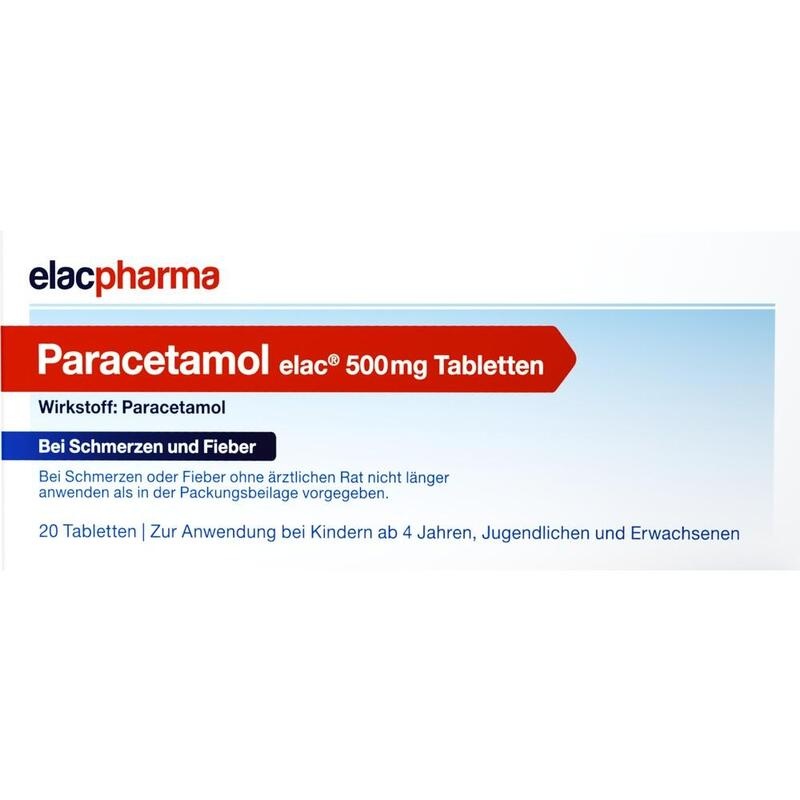 PARACETAMOL elac 500 mg Tabletten