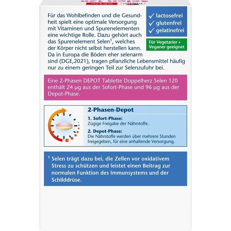 DOPPELHERZ Selen 120 2-Phasen Depot Tabletten