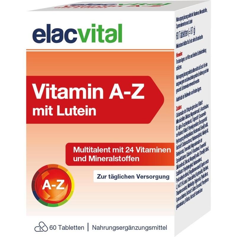 ELACVITAL Vitamin A-Z mit Lutein Filmtabletten