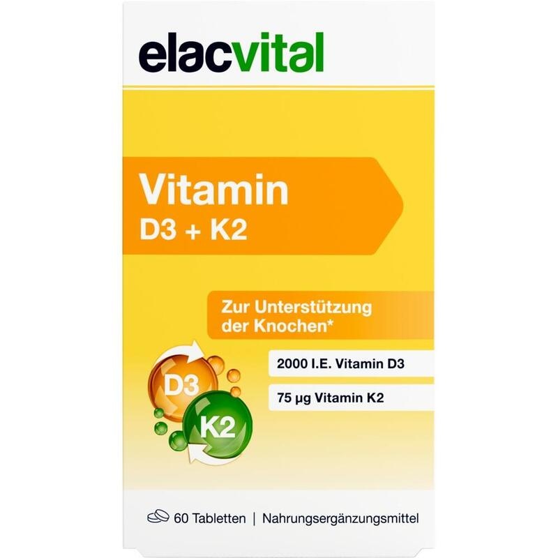 ELACVITAL Vitamin D3+K2 Tabletten