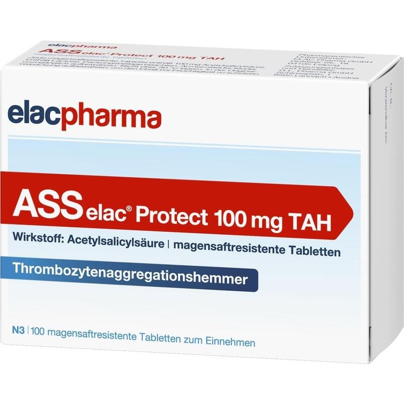 ASS elac Protect 100 mg TAH magensaftres.Tabletten
