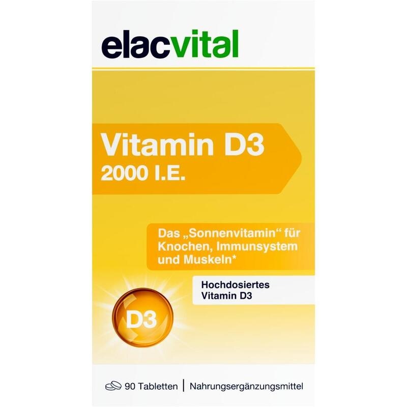 ELACVITAL Vitamin D3 2000 I.E. Filmtabletten
