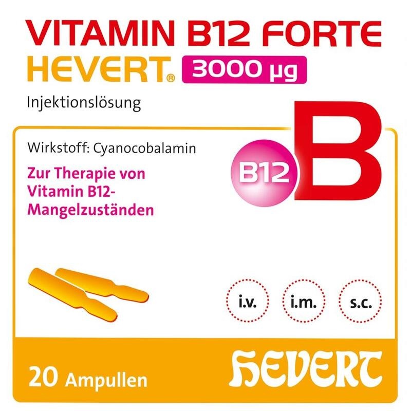 VITAMIN B12 FORTE Hevert 3000 μg Inj.-Lsg.Amp.