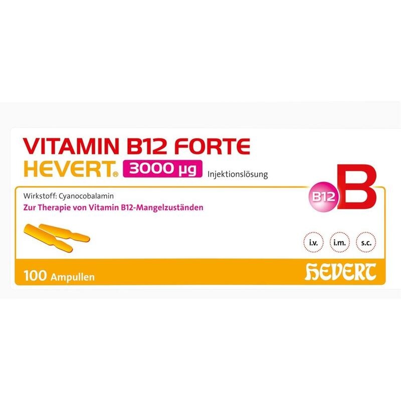 VITAMIN B12 FORTE Hevert 3000 μg Inj.-Lsg.Amp.