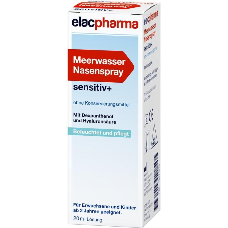 ELACPHARMA Meerwasser Nasenspray sensitiv+